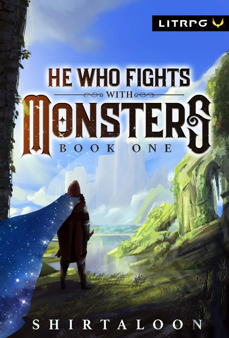 Review banner for He Who Fights With Monsters Volume 1 by Shirtaloon, narrated by Heath Miller, published by Aethon Books. Wavey Culture review.